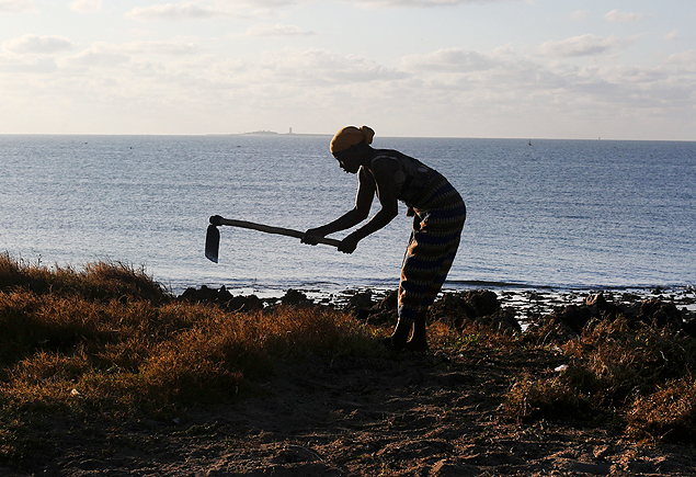 Paisagem da ilha de Mo�ambique, que foi um grande centro de com�rcio de escravos na era colonial
