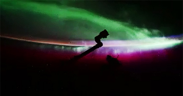 Clique para assistir ao vdeo com imagens da aurora boreal