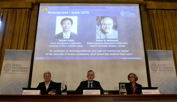 Japonês Takaaki Kajita e o canadense Arthur McDonald ganhadores do Prêmio Nobel de Física de 2015