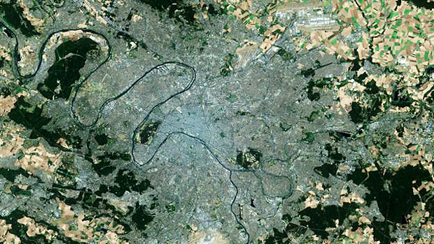 O trabalho do Sentinel foi apresentado durante a Conferncia do Clima de Paris, cidade retratada na imagem