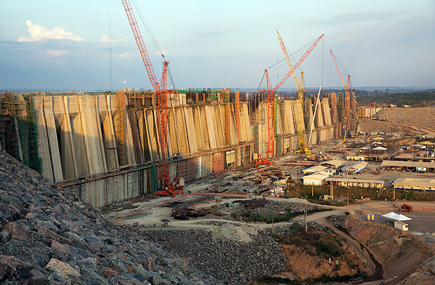Construo da casa de fora principal da Hidreltrica de Belo Monte, no rio Xingu