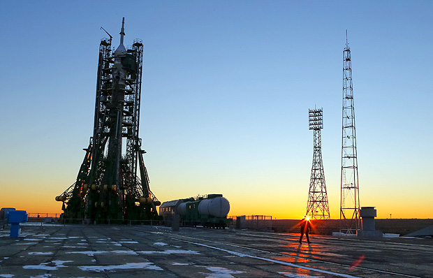 A misso decola nesta quinta (17) de Baikonou, no Cazaquisto, e chega no sbado (19)  ISS, que orbita a 28 mil km/h a 400 km da Terra