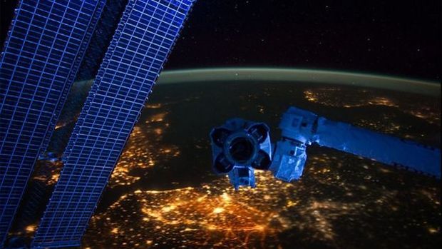 Europa iluminada  noite, em foto feita da Estao Espacial Internacional, em janeiro de 2016