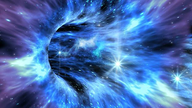 A poderosa gravidade do buraco negro absorve tudo que o cerca, incluindo a luz 