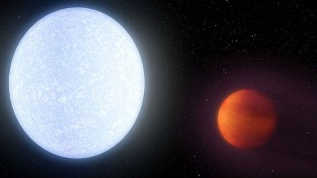 Planeta chamado KELT-9b orbita sua estrela a cerca de 650 anos-luz de ns