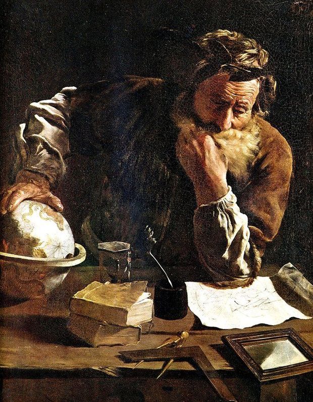 Pintura de Domenico Fetti (1589-1623) sobre Arquimedes