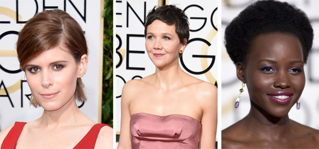 Kate Mara, Maggie Gyllenhaal e Lupital Nyong'o com diferentes penteados para o estilo 