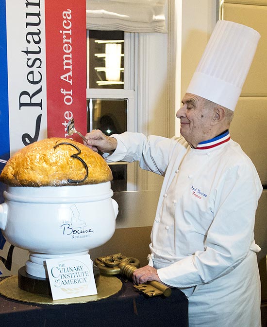 O chef Paul Bocuse, em fevereiro do ano passado, na inaugurao de um de seus restaurantes nos EUA