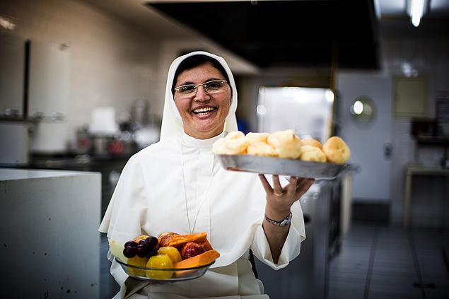 Sister Terezinha Fernandez, 46, gets emotional when remembering she already cooked for Pope John Paul II in 1997 and will now serve the Pope Francis in person.