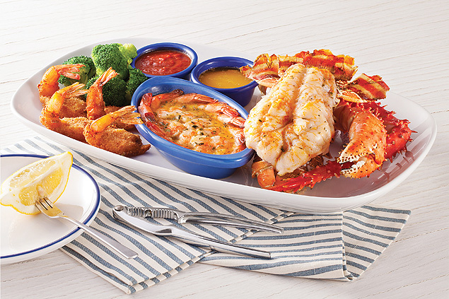 O Ultimate Feast, do Red Lobster, traz lagosta, caranguejo e camares