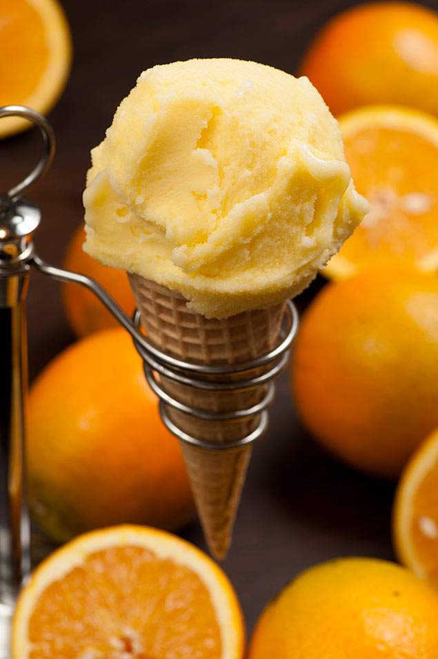 Sorvete de laranja da gelateria Venchi