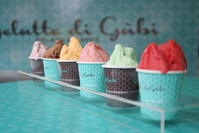 Degustao de sorvetes da Gelatte de Gbi, em Santana