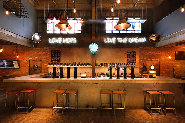 Ambiente da cervejaria BrewDog