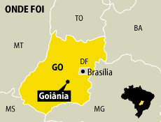 Mapa de Goiás mostra a região onde o avião da Gol abortou a decolagem neste domingo