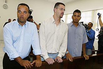 William César de Brito, Wagner Conceição da Silva e Renato Correia de Brito (esq. para dir.) são condenados por morte de jovem
