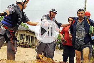 Tragédia: Ainda há riscos de deslizamentos de terra <br>devido às chuvas no Estado de Santa Catarina