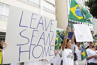 Em março, manifestação pediu a permanência de Sean no Brasil, onde criança mora; pai americano diz que ele foi sequestrado