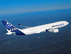 Imagem de exemplo do avio Airbus A330; aeronave similar desapareceu do radar