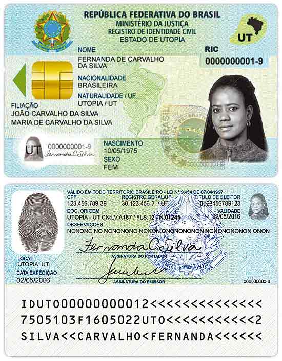 Proposta para a nova carteira de identidade, chamada RIC