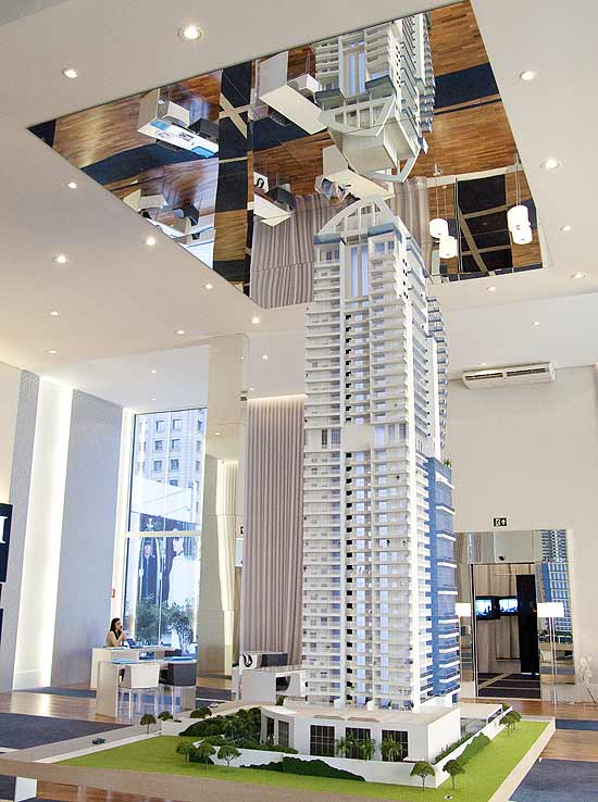 Maquete do edifício no Itaim Bibi, em São Paulo, onde Roberto Carlos deverá ter apartamento
