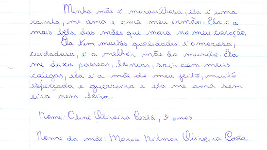 Carta de Aline Oliveira Costa