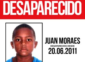 Cartaz do Disque-Denncia do Rio que tentou achar Juan