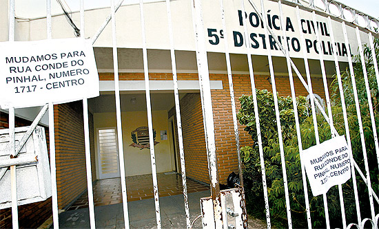 Local em que funcionava o 5 DP de So Carlos (interior de So Paulo) que foi unificado pela polcia