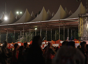Imagem do camarote do show da cantora Ivete Sangalo na Arena Anhembi, que desabou na noite deste sábado