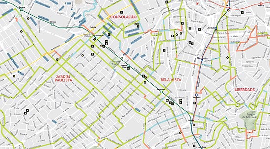 SP divulga melhores rotas para andar de bike na cidade; acima, região da avenida Paulista