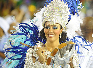 A rainha de bateria da Portela na Sapucaí