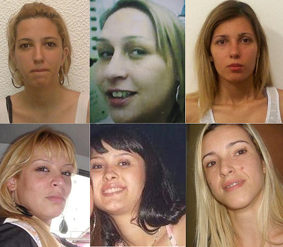 Polícia Civil identificou as 6 suspeitas de integrar da "gangue das loiras": Vanessa,Franciely, Carina (presa), Priscila, Monique e Silmara