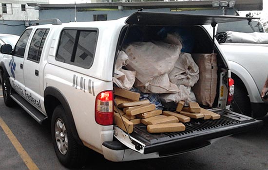 Cerca de 800 kg de maconha foram apreendidas pela PF durante as investigações