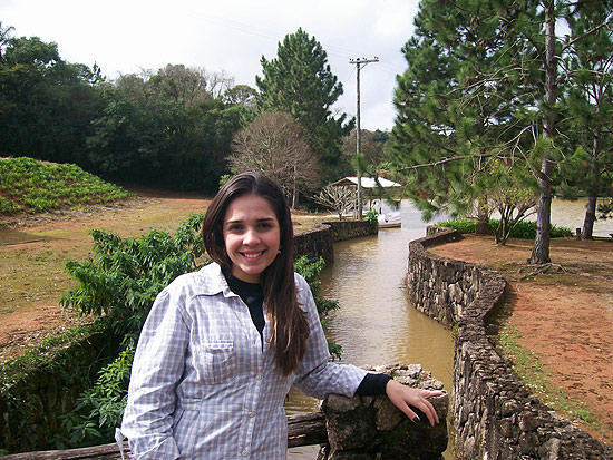 A estudante de medicina Paula Sibov, 24, durante a viagem ao Peru