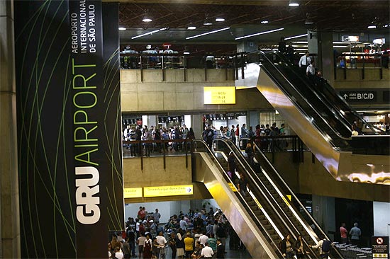 Aeroporto de Cumbica, em Guarulhos (na Grande So Paulo), quer triplicar o nmero de cmeras em quatro anos