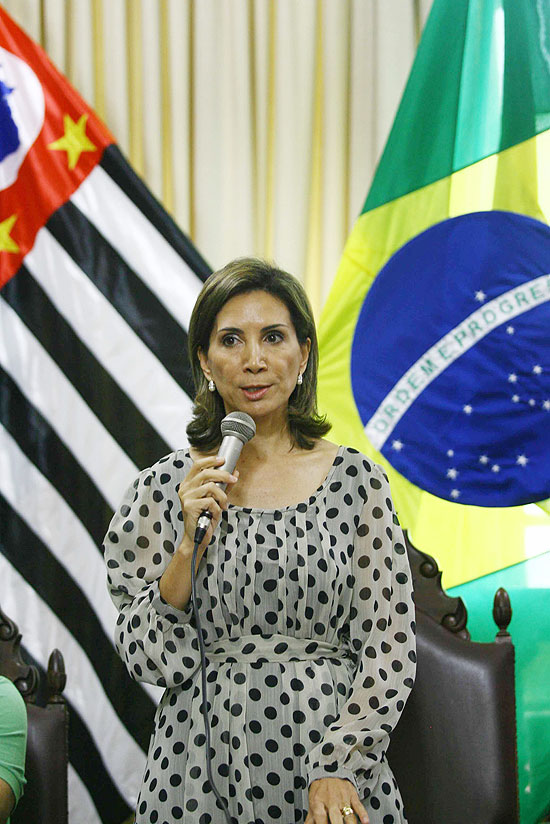 A prefeita de Ribeirão Preto, Dárcy Vera (PSD), em solenidade no Palácio Rio Branco