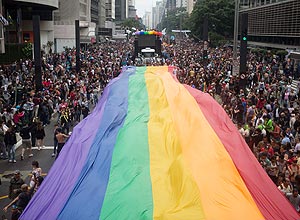 Parada Gay 'encolheu' na edio deste ano; frio e chuva espantaram o pblico; veja as principais imagens da festa