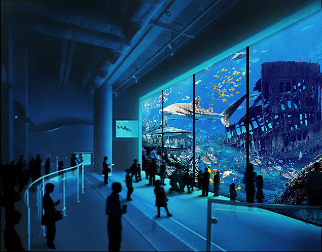 Maquete digital do Acquario Cear�, que deve ser inaugurado em 2014