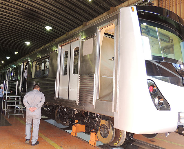 Vago de trem na linha de produo da Iesa, fbrica de Araraquara que fechou contrato de R$ 788,1 milhes na semana passada