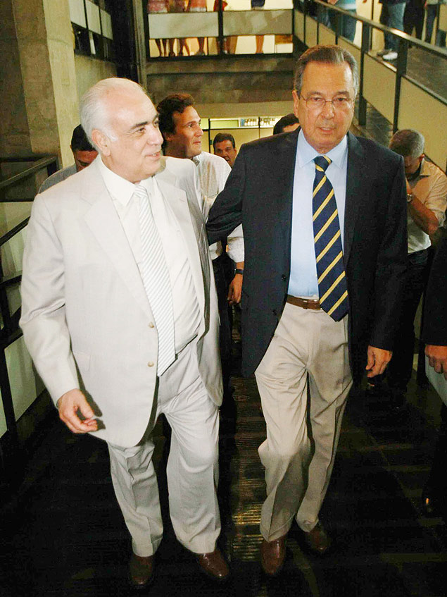 O empresrio Maurilio Biagi, na Cmara de Ribeiro Preto, com o senador Antonio Carlos Rodrigues, do PR de So Paulo
