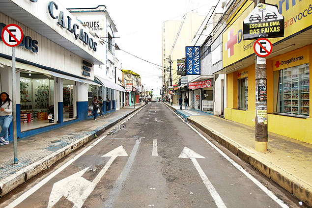 Rua Voluntrios da Franca, no centro de Franca, uma das que foram afetadas pelo veto