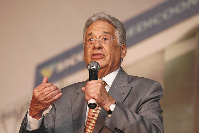 O ex-presidente Fernando Henrique Cardoso (PSDB) durante palestra em Ribeirão Preto