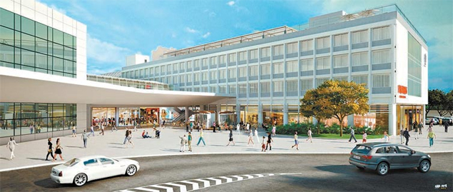 Projeto com shopping, hotel e centro de convenes que ser construdo ao lado do aeroporto Santos Dumont, no Rio 