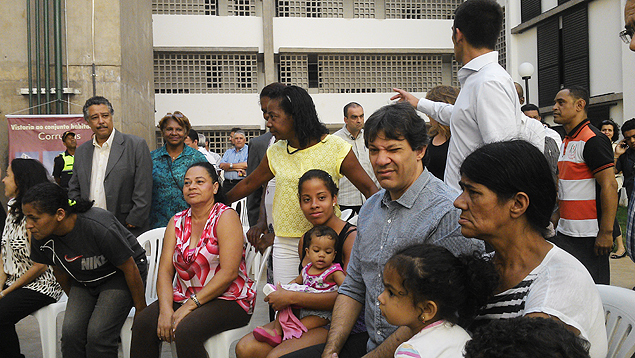 O prefeito Fernando Haddad (PT) durante agenda, no bairro do Jabaquara, na zona sul de So Paulo