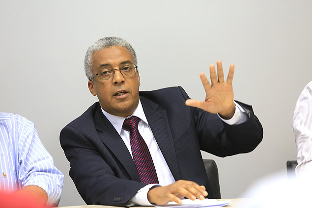 O superintendente interino do Daerp, Marco Antnio dos Santos, durante evento no qual foram anunciados projetos da autarquia