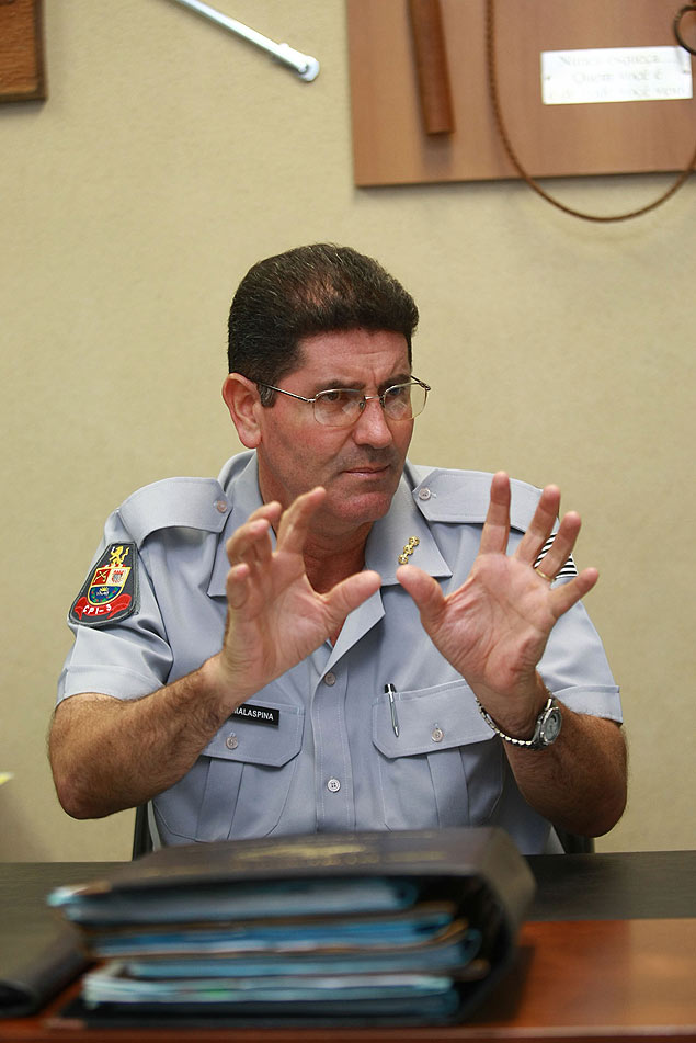 O coronel Jos Roberto Malaspina, comandante do CPI-3, na regio de Ribeiro Preto