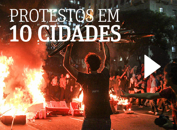 Protestos em 10 cidades