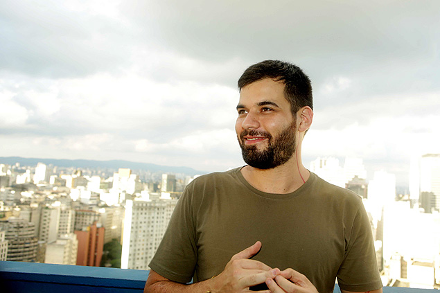 O empresrio Facundo Guerra, na abertura de um de seus bares, no edifcio Planalto, em So Paulo