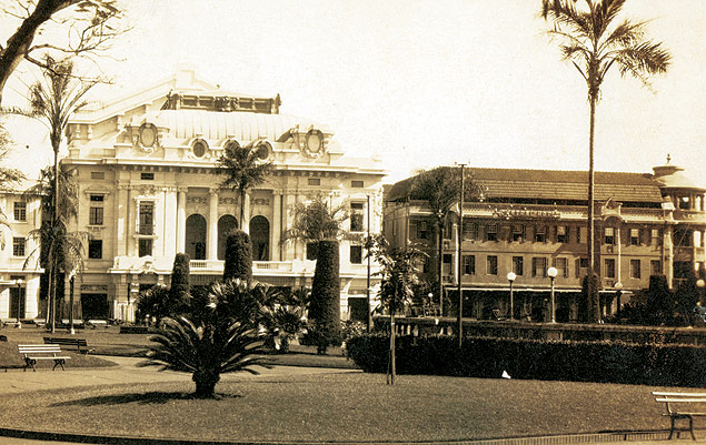 Vista do Theatro Pedro 2, no ano de 1940