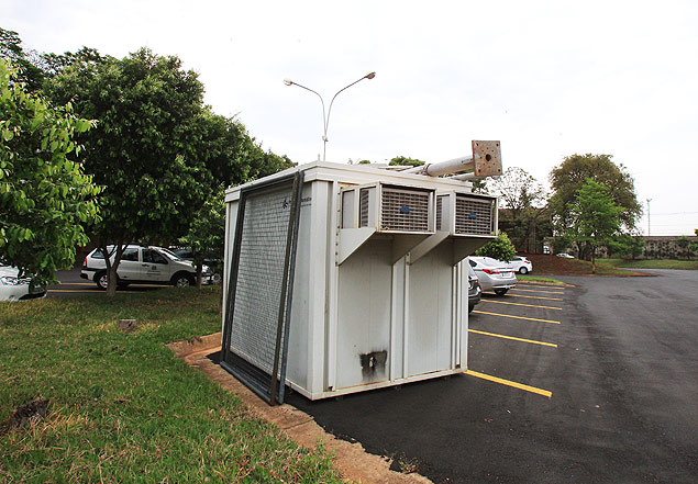 Estao de monitoramento da qualidade do ar da Cetesb, em Ribeiro Preto