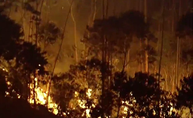 Incndio na Serra da Cantareira em So Paulo